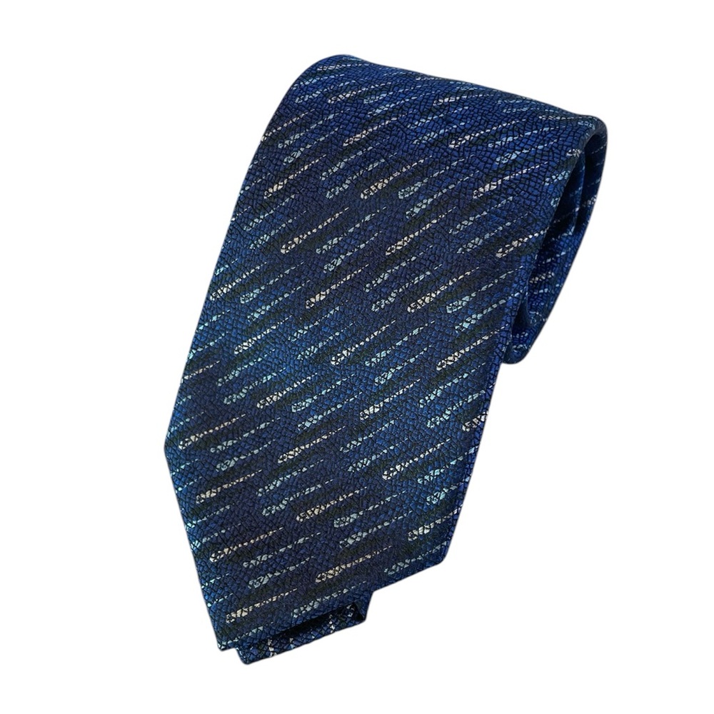 Missoni Silk Blue Neck Tie - Made in Italy - Picture 3 of 9